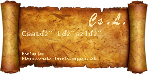 Csató László névjegykártya