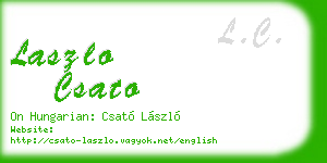 laszlo csato business card
