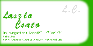 laszlo csato business card